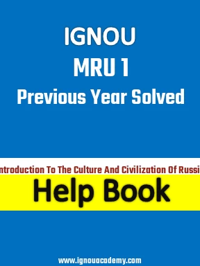 IGNOU MRU 1 Previous Year Solved Question Paper
